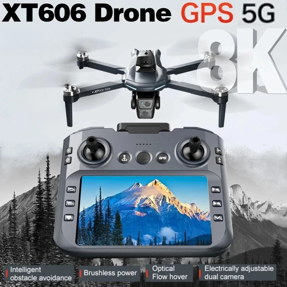 Drone Surveying - Orijinal XT606 Drone Profesyonel 8K HD