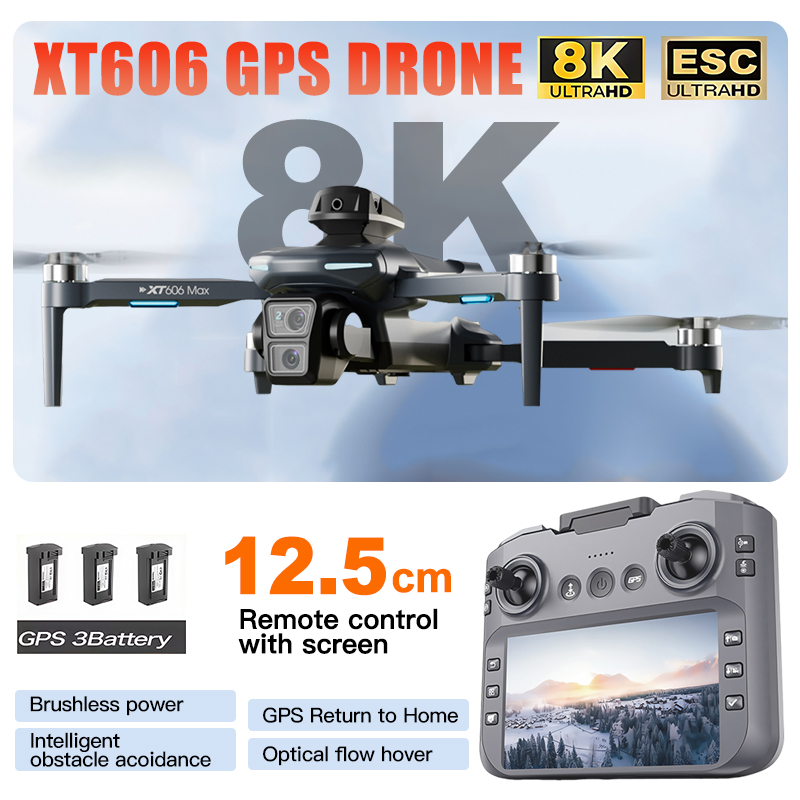 XT606 MAX 3 pil Drone 4k 8K HD - Drone Surveying incelemesi ve fiyatı