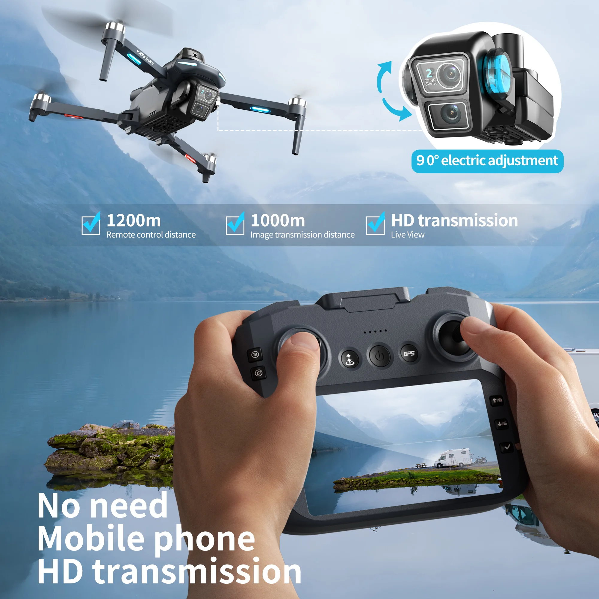 Orijinal XT606 MAX GPS Drone H - Drone Surveying incelemesi ve fiyatı
